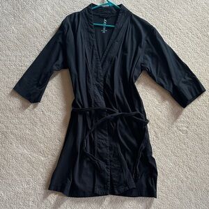 Jockey Women's Black Wrap Robe